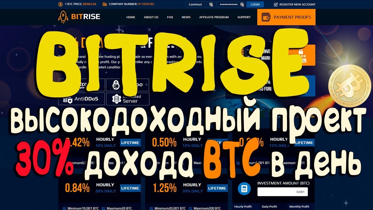 Bitrise — новый высокодоходный проект 30% дохода BTC в день!!!
